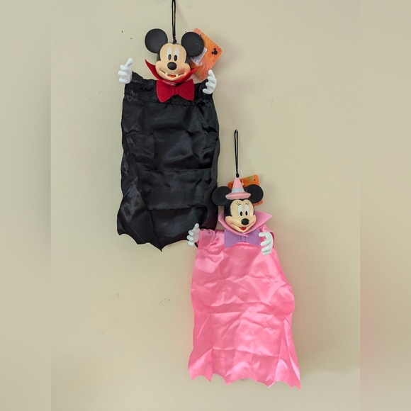 Disney MINNIE AND MICKEY Mouse Hanging Ghost Witch vampire Halloween Decor 16” - Picture 5 of 5